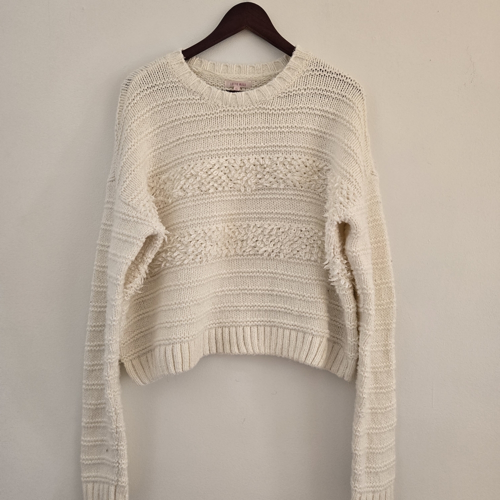 Elegant Cream Knit Sweater